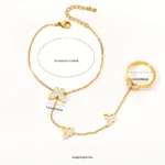 سوار فراشة – سوار نسائي ذهبي – مجوهرات فراشة – إكسسوارات ناعمة – فولاذ مقاوم للصدأ – سوار مفتوح – هدايا للبنات – موضة فراشات – سوار حفلات – سلسلة ذهبية ناعمة – مجوهرات بسيطة أنيقة