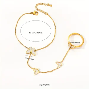 سوار فراشة للنساء ذهبي مفتوح، إكسسوار ناعم للهدايا والمناسبات، يضيف لمسة ناعمة وأنثوية لأي إطلالة 2 396995ef 6acb 4dc5 8be6 0f4eb2e266f3