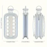 قالب كرات ثلج صانع ثلج دائري قالب ثلج مضغوط قالب ثلج قابل للطي أدوات تقديم للمناسبات قالب ثلج كبير السعة إكسسوار ثلج للمشروبات مشروبات باردة أنيقة