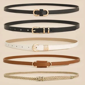 طقم بناطيل نسائية 5 قطع، حزام نحيف وجينز صيفي أنيق لفصل الربيع والصيف، مثالية للسفر أو العمل أو النزهات 2 3b674578 5280 4243 82cd ccf27fda2dd1