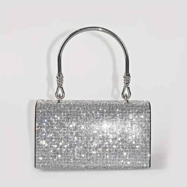 حقيبة يد نسائية سوداء 2024 مزينة بالراينستون