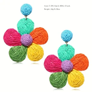 أقراط زهور بوهيمية نسائية مطلية بالذهب، إكسسوار نسائي أنيق وخفيف لكل المناسبات 1 3ee9173f 233a 43f6 824b e21036c279a9