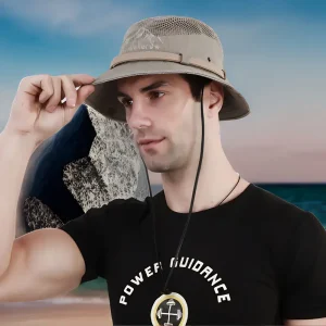 قبعة صيد رجالية خفيفة الوزن، بتهوية شبكية وحماية من الشمس، مناسبة لجميع الأنشطة الخارجية 3 41069c4cbc2f6769617e80030ff61a90