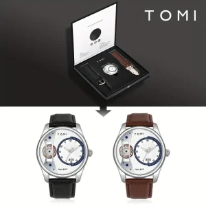 ساعة رجالية TOMI بتصميم التروس وسوار قابل للتبديل، ساعة هدية فاخرة للاستخدام اليومي والمناسبات 2 43d2de3a3cb7578e4b7ce8024cfbd5ca