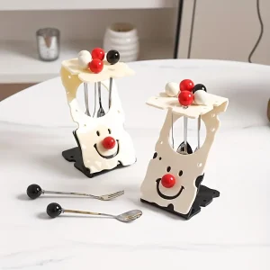 طقم شوك فواكه إبداعية من الستانلس ستيل مع حامل أنيق، 7 قطع، مثالي لتقديم الفواكه، الكيك، المعجنات الصغيرة 3 44d88fa9 3df0 435d 8961 c4e868cd143d