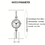 ساعة نسائية – ساعة ريترو – ساعة صغيرة أنيقة – ساعة كلاسيكية – ساعة بسيطة للنساء – ساعة معصم فنية – إكسسوارات نسائية – ساعة كوارتز – ساعة للهدية – ساعة أنثوية – ساعة ستايل عتيق