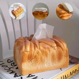 صندوق مناديل بشكل خبز توست محمص، زينة مرحة وهدية منزلية لطيفة، يساعد على تنظيم المناديل بطريقة أنيقة ومسلية 3 51d04b59 8371 4ad9 8a20 0782ad592b39