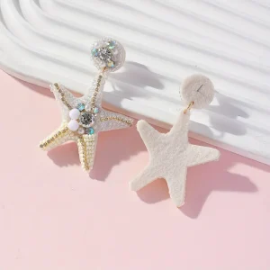 أقراط بوهيمية نسائية يدوية، نجمة الشاطئ من مي تشوين، إكسسوار صيفي أنثوي، هدية مثالية لعاشقات الإكسسوارات 5 52d9fab8 41b6 4cee 8770 169f55b51f60