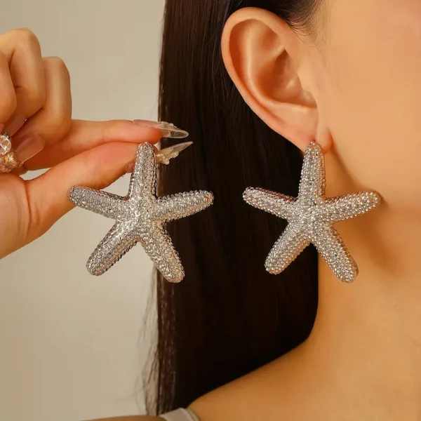 قلادة صيفية نسائية بتصميم نجم البحر، مجوهرات نسائية خفيفة
