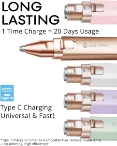 جي فوجكريست جهاز إزالة شعر الوجه 2 في 1 للنساء مع ضوء LED، قابل لإعادة الشحن 8 612crzDBLxL. AC SL1500