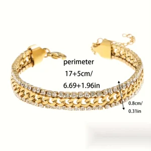 سوار نسائي فاخر قابل للتعديل، إكسسوار يومي بتشطيب ذهبي أنيق، يناسب جميع الإطلالات الرسمية والكاجوال 1 63aac203 8a76 4b29 bcfb 7afef2bacf20