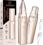 جي فوجكريست جهاز إزالة شعر الوجه 2 في 1 للنساء مع ضوء LED، قابل لإعادة الشحن