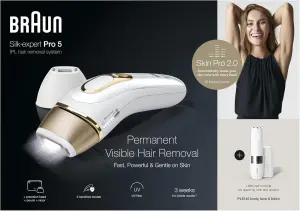 براون سيلك اكسبرت PL5146 – جهاز إزالة الشعر بالنبض الضوئي للجسم والوجه، 400,000 ومضة 4 71NQdgUgdzL. AC SL1500