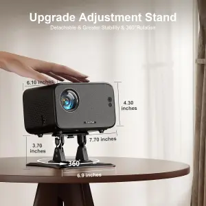 جهاز عرض ذكي صغير 4K بنظام أندرويد – 30000 لومن، واي فاي وبلوتوث، صوت ستيريو ثلاثي الأبعاد، مع حامل دوار 360° للمنزل والهواء الطلق 2 71Sg7HcnIRL. AC SL1500