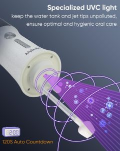 ماي سمايل جهاز تنظيف الاسنان بالماء اللاسلكي LP221 UVC قابل للتعقيم 335 مل بشاشة OLED محمول مع 4 اوضاع و8 رؤوس نفاثة 3 71j1PrsKK5L. AC SL1500