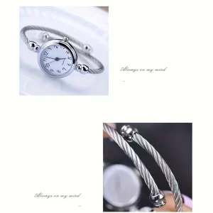 ساعة نسائية صغيرة أنيقة بتصميم ريترو كلاسيكي، لمسة فنية جذابة للمعصم، مناسب للارتداء اليومي والمناسبات الخاصة 3 7770fff1e082855ae001a8b520433785