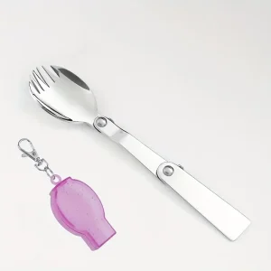 أدوات مائدة قابلة للطي من الفولاذ المقاوم للصدأ 304 مع صندوق تخزين، الأفضل للتخييم والسفر 5 7bf3e359 ee5f 4ce3 8666 206f39763fdc