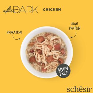 Schesir After Dark paté 80g in can، طعام قطط باتيه طبيعي من Schesir بأطعمة متنوعة تعزز الشهية، علبة 80 جم 5 8005852212016 EN INFO2