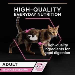 Purina Pro Plan Delicate Digestion، طعام رطب للقطط ذات الهضم الحساس، نكهات متنوعة للقطط البالغة 5 811nTHtsx2L. AC SX569