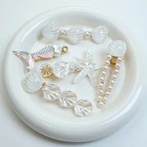 مشابك شعر نسائية بتصاميم بحرية أنيقة، مجموعة 5 قطع لهدايا عيد الميلاد والمناسبات 8 8239d708 87d5 4896 b053 8a9994c123db