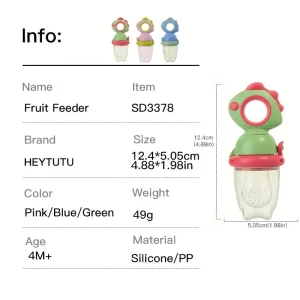 مُغذي عصير للأطفال بثيم الديناصورات، سيليكون آمن بتصميم دوّار للرضع والصغار، مناسب للاستخدام في المنزل أو أثناء التنقل 2 83ab0b85 afa1 4d8e 9d72 6fbf37989087