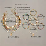 مجوهرات بوهيمية – نجوم البحر – أصداف – طقم مجوهرات – إكسسوارات صيفية – مجوهرات شاطئية – مجوهرات حفلات – مجوهرات بألوان مختلطة – إكسسوارات نسائية – أساور وقلادات – مجوهرات عشوائية – طقم مجوهرات ملون