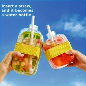 كوب ثلج سيليكون محمول مع قشة، تصميم فواكه ملون لمشروبات صيفية منعشة، تحافظ على برودة المشروب لفترات أطول 6 852ea4c2 d0eb 4b5d 80b1 d541d5ecafff