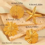 خواتم ذهبية نسائية خواتم ذهبية مجوهرات نسائية فاخرة تصميم مستوحى من الطبيعة فولاذ مقاوم للصدأ خواتم قابلة للتعديل هدية مثالية للعروس لمظهر أنيق يومي أناقة عتيقة الطراز إكسسوارات عصرية وراقية