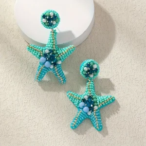 أقراط بوهيمية نسائية يدوية، نجمة الشاطئ من مي تشوين، إكسسوار صيفي أنثوي، هدية مثالية لعاشقات الإكسسوارات 6 86d6f18b ef70 4d67 a838 c1d6927d2c89