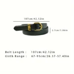 حزام جلد صناعي نسائي، حزام جلد صناعي، حزام نسائي، حزام جلد صناعي، حزام أسود، حزام قابل للتعديل، حزام بمشبك ذهبي، إكسسوار نسائي، حزام رسمي، حزام يومي، حزام للجينز، حزام للتنانير