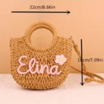 حقيبة شاطئية حقيبة شاطئ مخصصة حقيبة باسم حقيبة عطلة beach bag with name drawstring beach bag gift for bridesmaids حقيبة شخصية شنطة بحر شنطة سفر هدية بنات شنطة حفلة اسم مطبوع