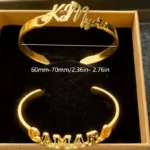 سوار كف سوار اسم سوار كف مفتوح سوار ذهبي سوار بوهيمي هدايا مخصصة إكسسوارات نسائية stainless steel bracelet personalized bracelet اسم محفور سوار أنيق سوار كاجوال