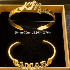 سوار كف بنقش اسم شخصي، إكسسوار مميز للهدايا والمناسبات 2025، تصميم عصري يجمع بين الأناقة والبساطة 1 8b791e07 c87e 4296 ba66 dd91822307de