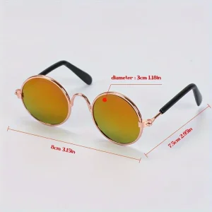 نظارات أزياء دائرية للحيوانات الأليفة، إكسسوار مرِح للقطط والكلاب الصغيرة، مثالي لجلسات التصوير ومشاركة الصور على مواقع التواصل 1 8bd8fff6 ca18 4ac5 b207 2ecae75bf367