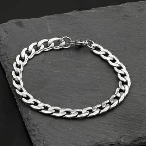 طقم مجوهرات رجالي من الفولاذ المقاوم للصدأ، قلادة وسوار أنيقان للاستخدام اليومي والهدايا 3 8be147a1 3335 4233 9356 18face16bbeb