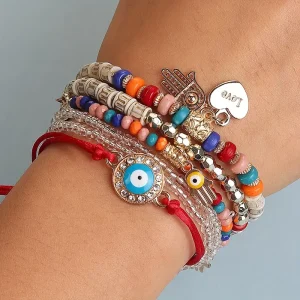 أساور بوهو نسائية يدوية 6 قطع، تصميم مضفر ومطرز قابل للتعديل للعطلات والاستخدام اليومي 9 9266fe91d1b5aaf77e41fdd246e61e7c