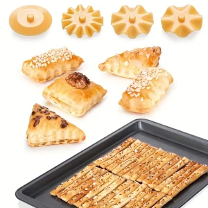 أداة تقطيع وتزيين عجينة البيتزا 4 في 1، جهاز مطبخ يدوي متعدد الاستخدام، مثالية للمطبخ المنزلي أو للمحترفين في الخبز 5 927178f6 b0b9 47a0 a0f9 5cd829a752e4