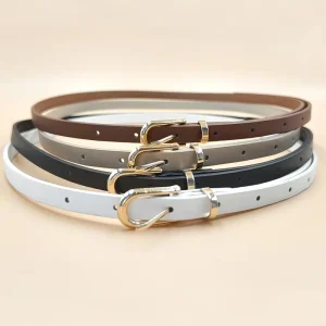 مجموعة أحزمة نسائية بلون واحد، 4 قطع حزام كاجوال أنيق للعمل والسفر، تصميم بسيط يمكن دمجه مع أنماط ملابس متعددة 5 972fd7ff 34a1 4b70 b485 0a19b7affa65