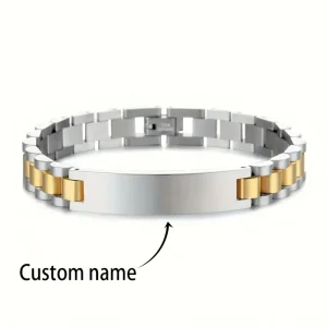 سوار شخصي بنقش اسم وتاريخ، هدية فريدة من الفولاذ المقاوم للصدأ للمناسبات 2025، تصميم أنيق يناسب الإطلالات اليومية والرسمية 7 9bbdd09b cd84 4b6c 9243 dd5674aa96df