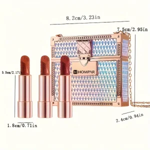 طقم أحمر شفاه مخملي 3 ألوان من سترايت برايت، ثابت وغير لامع، تغطية عالية بلمسة واحدة 1 9f560380 ad76 4efa 8980 521f38fedf72