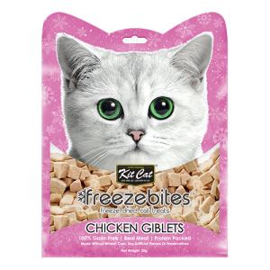 Kit Cat Freezebites، وجبات خالية من الحبوب وغنية بالبروتين للقطط، أطعمة متنوعة شهية طبيعية جذّابة للقطط 2 Chicken Giblets 1