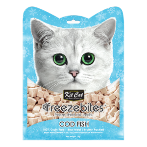 Kit Cat Freezebites، وجبات خالية من الحبوب وغنية بالبروتين للقطط، أطعمة متنوعة شهية طبيعية جذّابة للقطط 3 Codfish
