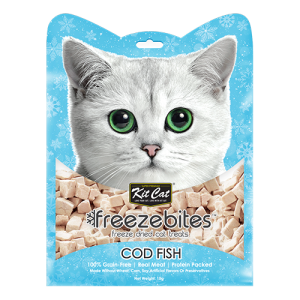 Kit Cat Freezebites، وجبات خالية من الحبوب وغنية بالبروتين للقطط، أطعمة متنوعة شهية طبيعية جذّابة للقطط 3 Codfish