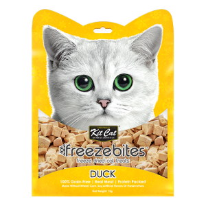 Kit Cat Freezebites، وجبات خالية من الحبوب وغنية بالبروتين للقطط، أطعمة متنوعة شهية طبيعية جذّابة للقطط 4 Duck 1