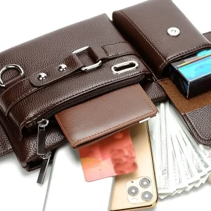 حقيبة كتف رجالية مقاومة للتآكل من CarKiMu، حقيبة كروس متعددة الجيوب بإغلاق بسحاب للعمل واليوميات 5 a9a0be7f 4c3f 4be6 8f6f 8e5b10abcb31