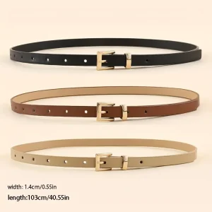 مجموعة أحزمة نسائية بإبزيم ذهبي، 3 قطع أحزمة خصر أنيقة للفساتين والمناسبات 2 abcfa9fa f956 48c4 a6d2 38dbb93499e9