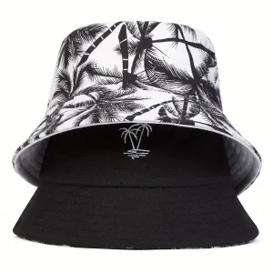 قبعة دلو رجالية قابلة للعكس بتطريز شجرة، قبعة بوليستر خفيفة للحماية من الشمس 4 b2db861f 0fff 46a6 87dc 9a2b06081379