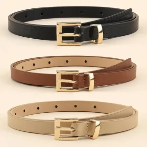 مجموعة أحزمة نسائية بإبزيم ذهبي، 3 قطع أحزمة خصر أنيقة للفساتين والمناسبات 1 b89c81a7 f28e 4f80 9cf9 2bfb02c8812c