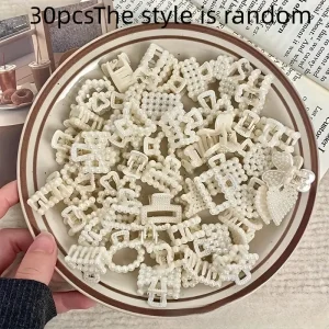 مشابك شعر فرنسية نسائية صغيرة مزخرفة، 30 قطعة أنيقة لحفلات الزفاف والمناسبات 6 ba3d3dae c415 401d 8d43 c78294a1f08f