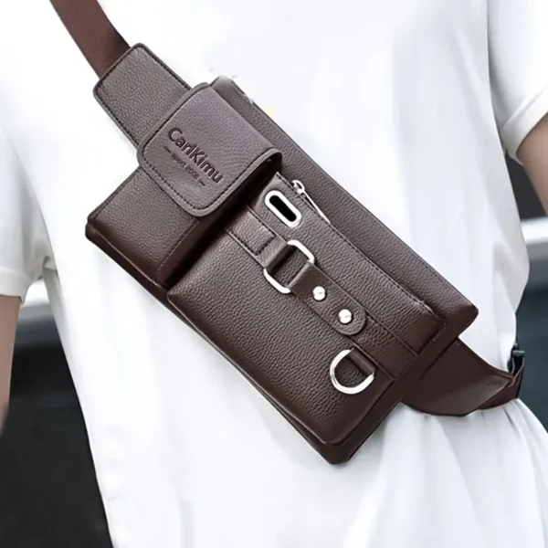 حقيبة كتف رجالية مقاومة للتآكل من CarKiMu، حقيبة كروس متعددة الجيوب
